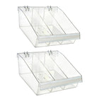 Azar Divider Bin - 11.5" W x 12" D x 5.75" H - 2 Pack-Sold in Packs of: 2