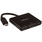 StarTech USB-C to 4K HDMI Multifunction Adapter with Power Delivery and USB-A Port, Black (CDP2HDUACP)-Add an additional display with this UHD 4K capable USB-C video adapter
