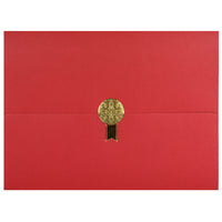 St. James Document/Certificate Holders - Gold Award Seal with Single Gold Ribbon - Red - 5 Pack-Add ceremony, elegance and sincerity to the act of giving recognition
