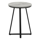 Monarch Specialties 2176 Accent Table - 22"H/Grey/Black Metal-8