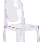 Flash Furniture Ghost Barstool with Oval Back - Transparent Crystal-Footrest