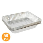 Luciano Aluminum Foil Rectangular Roasting Pan, 12.75 x 10.5 inches, Silver, 50 Pieces-Versatile: cook lasagne, pasta, casserole, or bake banana bread, chocolate cake, and many more with the roasting pan