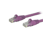 StarTech Cat6 Ethernet Patch Cable with Snagless RJ-45 Connectors, 150 ft, Purple (N6PATCH150PL)-RJ45 connector-clip protectors eliminate cable snags and breaks during installation