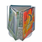 Azar Displays 11.5" x 9" Letter Size 3-Pocket Revolving Modular Crystal Styrene Brochure Holder (252320)-Use for printed material measuring 11"H x 8.5"W