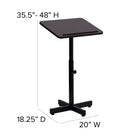 Flash Furniture Adjustable Height Metal Lectern in Mahogany-11