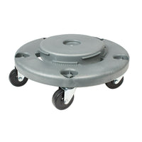 Johnny Vac 5-Wheel Dolly for Round Garbage Can - JS0040-Light Grey