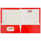 JAM Paper Glossy Two Pocket Presentation Folders, Red, 100 Pack (385GREB)-2 pocket