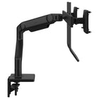 Humanscale M8.1 Monitor Arm with Dual Crossbar + Handle - M81CMBBHB-M8.1's Smart Stop feature allows the user to stop each joint anywhere along its rotation to prevent monitor or arm overhand on the desk edges. In addition, a built-in Counterbalance Indicator lets the installer counterbalance the monitor weight without a monitor