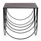Truu Design Scallop Nesting Side Table, 18 x 15.5 inches, Black-Material: made of durable iron with matte black finish