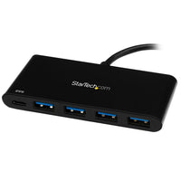 StarTech 4-Port USB-C Hub with Power Delivery, USB-C to 4 x USB-A-Supports USB Power Delivery 2.0 to power and charge your laptop when coupled with your laptop's USB-C based power adapter