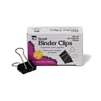 Charles Leonard Binder Clips, Small, 3/8" Capacity, Black Box Of 12,, 576/Pack (CHLBC02)-Small binder clips, 3/4", 3/8" capacity