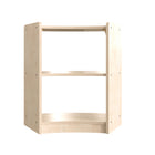 Flash Furniture Bright Beginnings Commercial Grade Bow Front 2 Tier Wooden Classroom Open Corner Storage Unit, Safe - Natural-Rounded Edges Prevent Abrasions from Accidental Contact