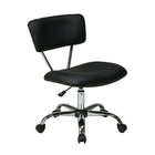 OSPHF Vista Task Office Chair, Black-Padded Vinyl Seat and Back