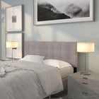 Flash Furniture Bedford Tufted Upholstered Queen Size Headboard - Light Grey Fabric-Headboard Size: 61.5''W x 2.5''D x 22''H