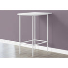 Monarch Specialties 2376 Home Bar - White Top And Metal Spacesaver-The perfect bar table with a smooth white table top perfect for drinks, snacks and a few decor items