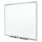 Quartet Premium Porcelain Board with Aluminum Frame - 8' x 4'-Z-bracket mounting system quickly and easily secures board to wall