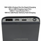 NXT Technologies 10000mAh USB Power Bank - Black-LED indicator shows when your device is charging