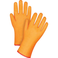 Zenith Safety Winter Lined Gloves - Size Large/9 - 12" L - Pvc - Foam Fleece Inner Lining - Winter Weight - 12 Pack-Cuff Style Gauntlet