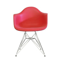 Plata Import Eiffel Bucket Chair, Red, Stainless Steel Base (PC-018AR-RED)-Dining Chair