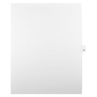 Mark Maker Legal Exhibit Index Tab White Single Tabs, 1/25th Cut, Letter Size, No Holes, Number 13, 25 Pack-White Single Tabs, 1/25th Cut