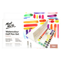 Mont Marte 40-Piece Watercolour Half-Pan Set-40 piece watercolour paint set