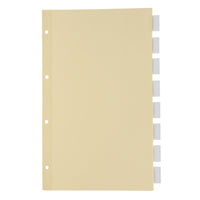 Oxford 8 Tab Index Binder, Legal Size-Categorize documents in binders and reference information faster