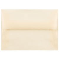 JAM Paper 4bar A1 Envelopes, 3.63 x 5 1/8, Spring Ochre Ivory Translucent Vellum, 100 Pack (1591612g)-Spring ochre ivory
