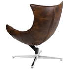 Flash Furniture Bomber Jacket LeatherSoft Swivel Cocoon Chair-Integrated Curved Arms