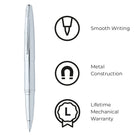 A.T. Cross ATX Rollerball Pen - Chrome-Cross is the gift of choice for generations and is proudly presented in a premium gift box. 