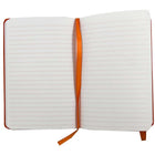 JAM Paper Hardcover Lined Notebook With Elastic Closure, Travel Size, 4 x 6 Journal, Sunburst Orange, 2/Pack (340528848g)-Sold Individually