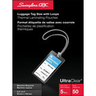 Swingline GBC UltraClear 5mm Laminating Pouches, Luggage Tag w/ Loops, Clear, 50 Pack-Thermal Laminating Pouches