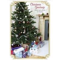 House To House, Christmas Tree & Gifts, 18 Pack-Printed on premium coated card stock