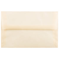 JAM Paper A10 Invitation Envelopes, 6 x 9.5, Spring Ochre Ivory Translucent Vellum, 100 Pack (PACV850g)-Spring ochre ivory