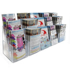 Azar Displays 3-Tier 15-Pocket Trifold Brochure Holder (252819)-Made from acrylic