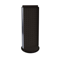 Azar Displays 20" x 8" 2-Sided Revolving Pegboard Counter Unit, Black (700508-BLK)-This two-sided display stands on a clear plastic revolving base, providing easy customer access