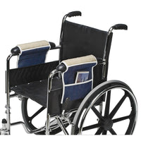 Bios DMI Fleece Armrests with Pouches-The DMI Fleece Armrest with Pouches easily attaches to wheelchair arms with hook and loop adjustments