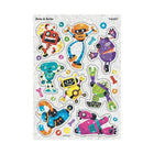 TREND enterprises Inc. Bots & Bolts Sparkle Stickers - Assorted Sizes - 16 Pack-Self-adhesive decorative stickers for motivation, reward, and craft activities