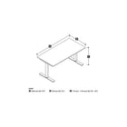 Bestar 30" x 60" Electric Height Adjustable Table, White, (65867-17)-The control button is located on the front edge of the work surface for an easy access.