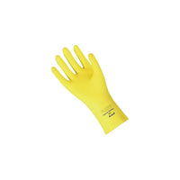 Ansell 12" Pebble Embossed Grip Latex Gloves, Yellow, Size 7, 144 Pack-Size: 7