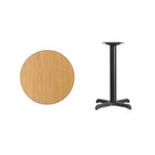 Flash Furniture 24" Round Natural Laminate Table Top with 22" x 22" Table Height Base-Natural Laminate Top