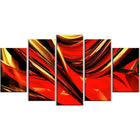 Designart Red Lava Ribbons Canvas Art Print, (PT3031-373)-Print