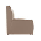 Flash Furniture Bright Beginnings Commercial Grade Modular Classroom Soft Seating, Armless 2-Seater Sofa - Neutral Vinyl-High Density Foam for Comfort