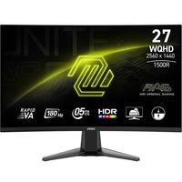 MSI MAG 27" QHD Curved Rapid VA 180 Hz Gaming Monitor - 27CQ6F-Rapid VA Panel - Provides 0.5ms (GtG, Min.) response time, optimizes screen colors and brightness.