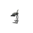 Uncaged Ergonomics CD4 Ergonomic Laptop Stand and Standing Desk - Black-Finished in Black Wood and Metal Frame
