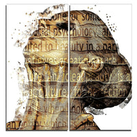 Designart Words of a Woman Street Art Canvas Artwork, (PT3639-40-40)-Print