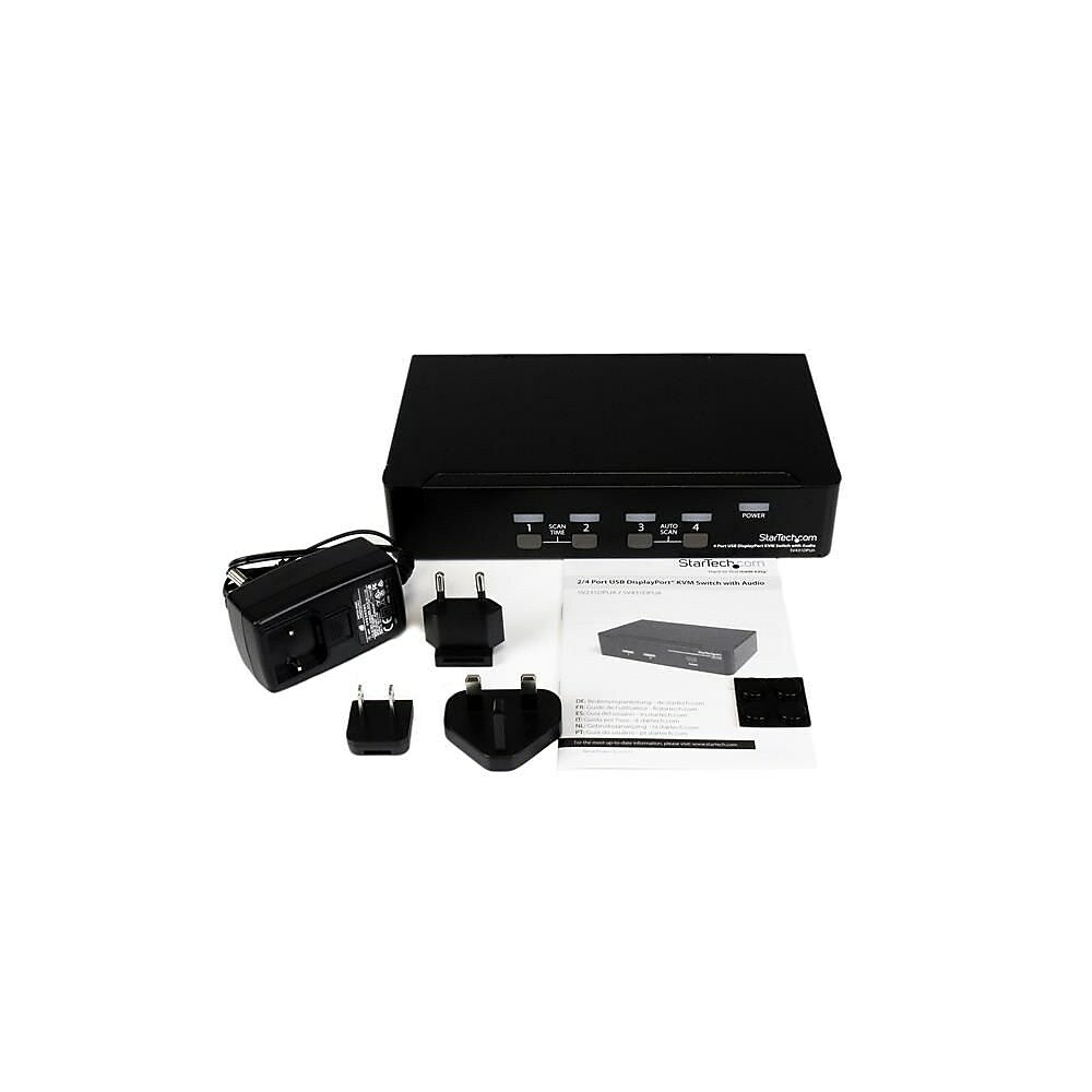 未使用使用品　StarTech.com 4-Port KVM Switch StarTech 4 Port USB DisplayPort KVM Switch with Audio | staples.ca