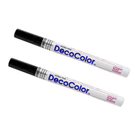 Marvy Uchida Fine-Line Opaque Paint Markers - Black - 2 Pack-Colour: Black
