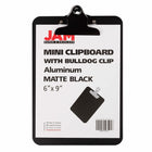 JAM Paper Small Aluminum Memo Clipboard - 6" W x 9" H - Black-Size: Small / Memo Size (6 x 9 inches). Easy to stack and organize. Fits in most bags, backpacks, and brief cases.