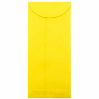 JAM Paper #12 Policy Business Coloured Envelopes - 4.75" x 11" - Yellow Recycled - 50 Pack-Colour: Yellow Envelope