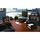 Victor Wood Monitor Riser, Midnight Black (1175-5)-Open shelf for papers, reports and books